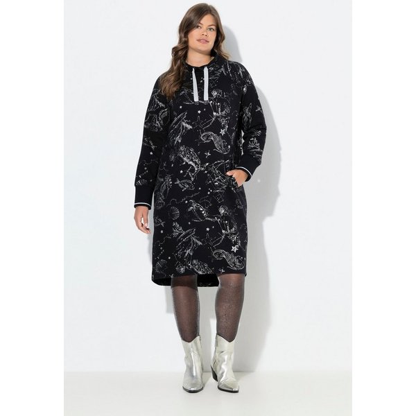 Laurasøn Midikleid Sweatkleid Langarm Leistentaschen