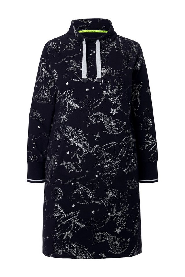 Laurasøn Midikleid Sweatkleid Langarm Leistentaschen – Bild 2 von 4