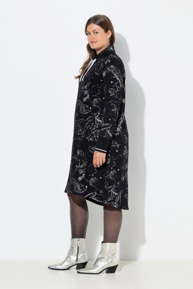 Laurasøn Midikleid Sweatkleid Langarm Leistentaschen – Bild 4 von 4