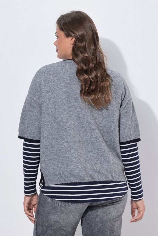 Laurasøn Pullunder Halbarm Strickpullover Rundhals – Bild 3 von 4