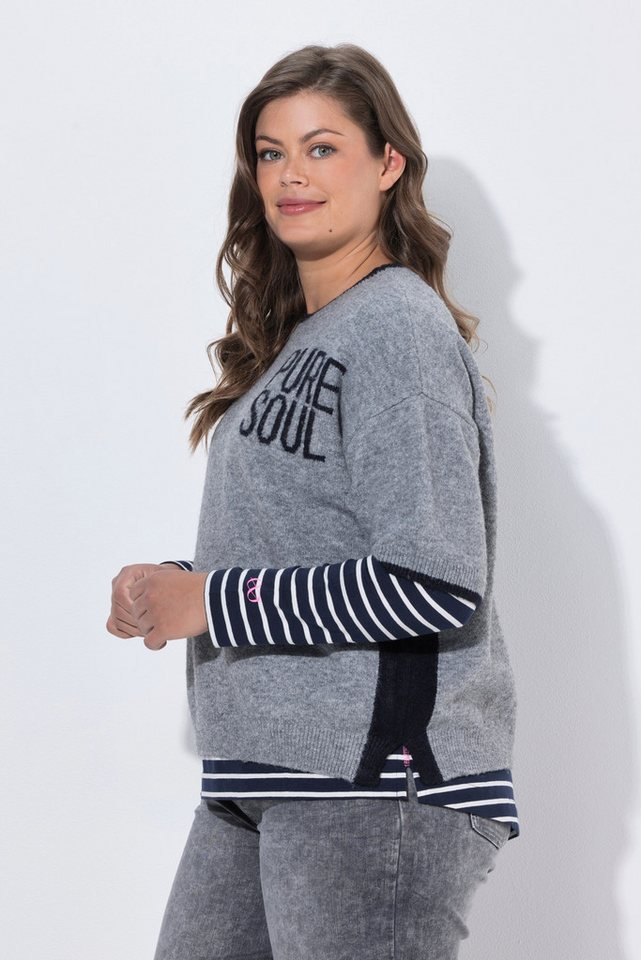 Laurasøn Pullunder Halbarm Strickpullover Rundhals – Bild 4 von 4