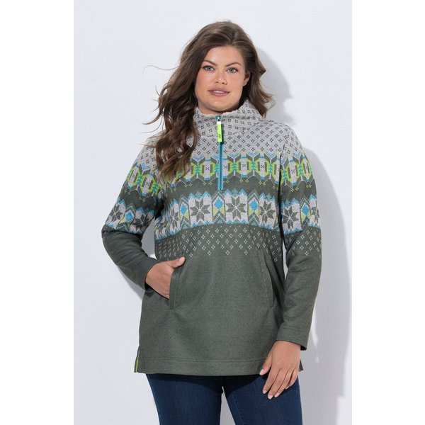 Laurasøn Strickfleece-Pullover Norweger-Strickfleece Pullover Troyerkragen