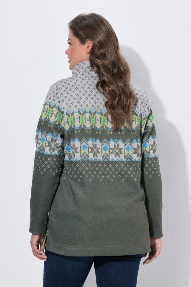 Laurasøn Strickfleece-Pullover Norweger-Strickfleece Pullover Troyerkragen – Bild 3 von 4
