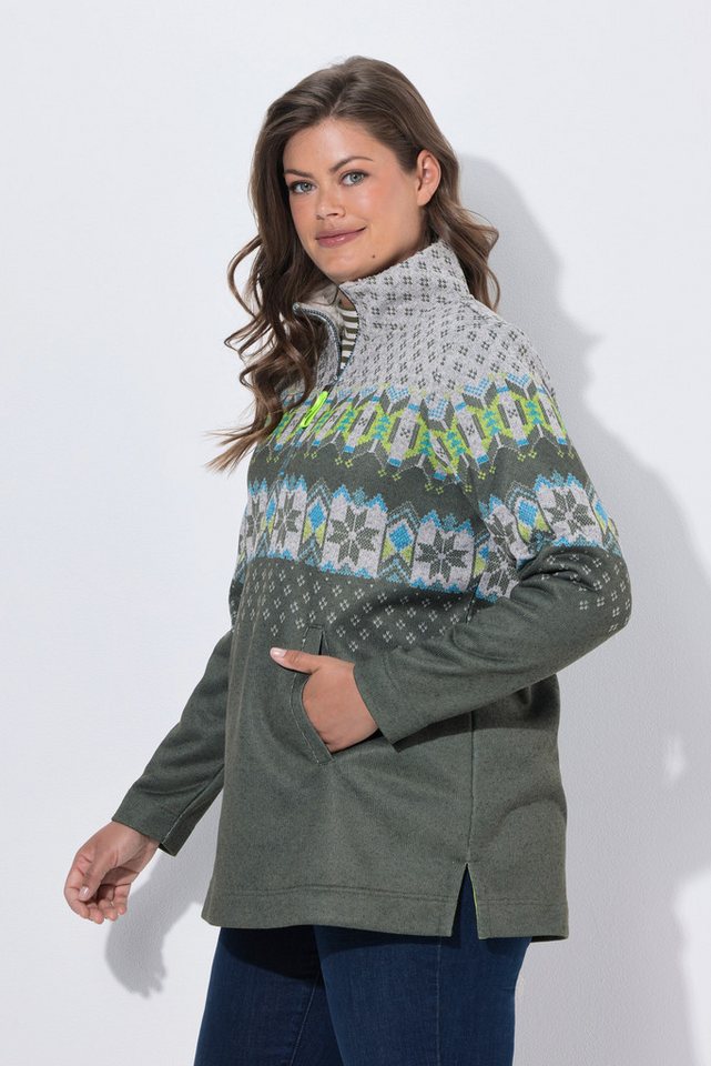 Laurasøn Strickfleece-Pullover Norweger-Strickfleece Pullover Troyerkragen – Bild 4 von 4
