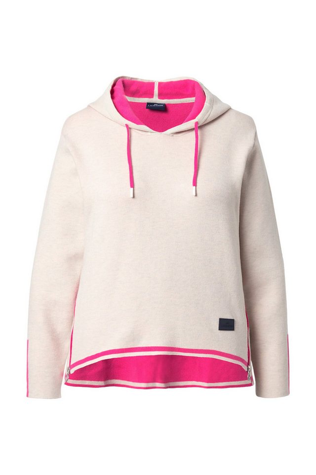 Laurasøn Strickpullover Strick-Hoodie Doubleface Kapuze Langarm – Bild 2 von 4