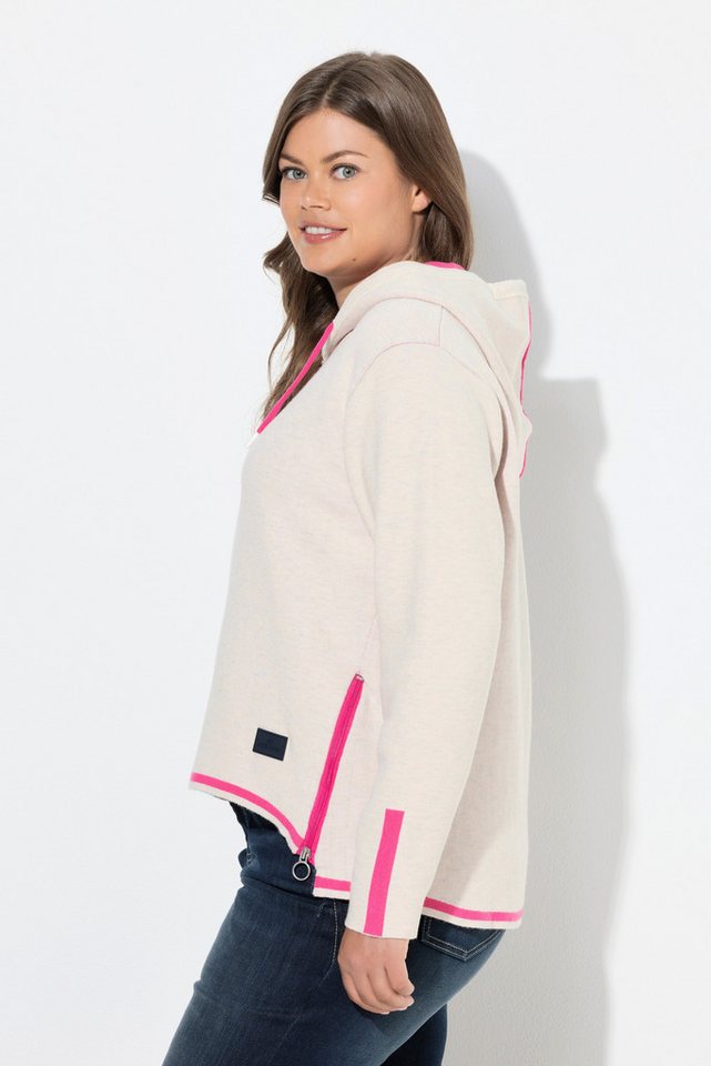 Laurasøn Strickpullover Strick-Hoodie Doubleface Kapuze Langarm – Bild 4 von 4