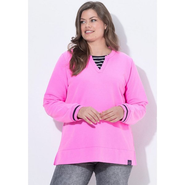 Laurasøn Sweatshirt Sweatshirt V-Ausschnitt Langarm