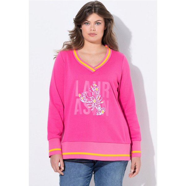 Laurasøn Sweatshirt Sweatshirt V-Ausschnitt Langarm