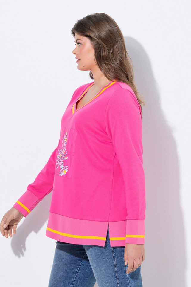 Laurasøn Sweatshirt Sweatshirt V-Ausschnitt Langarm – Bild 4 von 4