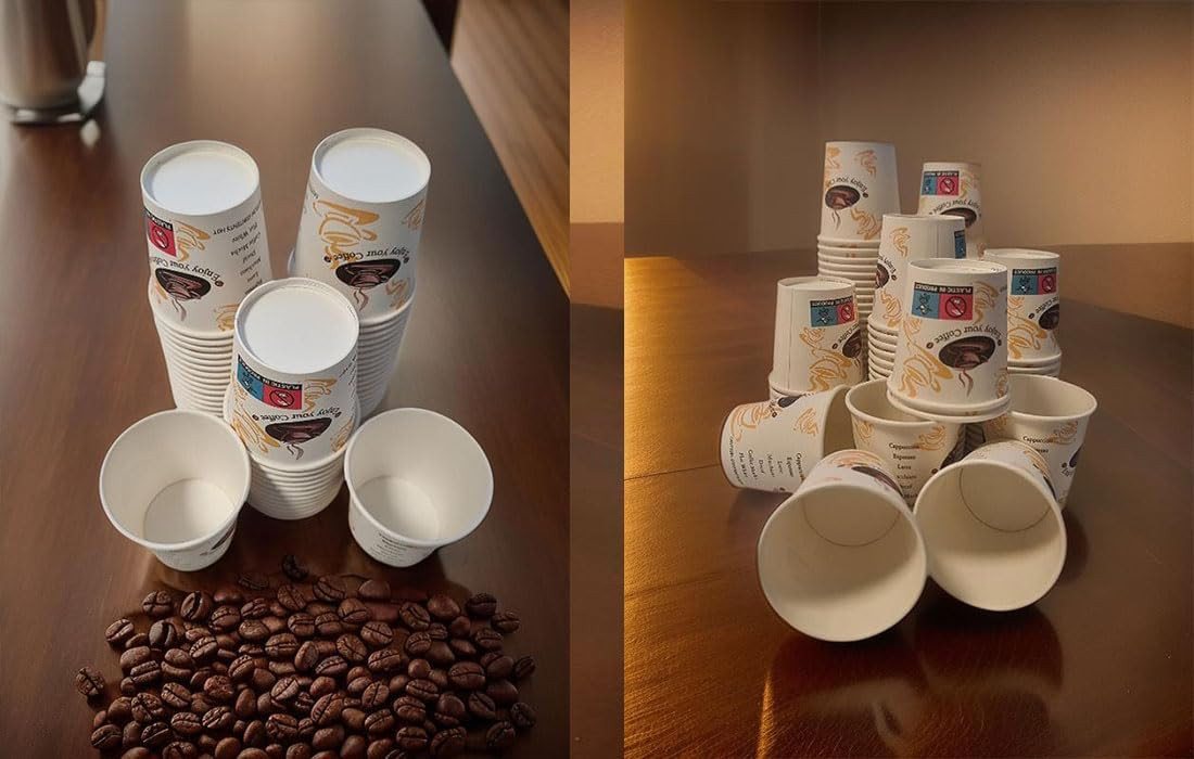 Lauroo Becher Espresso TO GO Becher, Kaffeebecher – TO GO 100 ml, -100 Stück, 100-tlg. – Bild 2 von 2