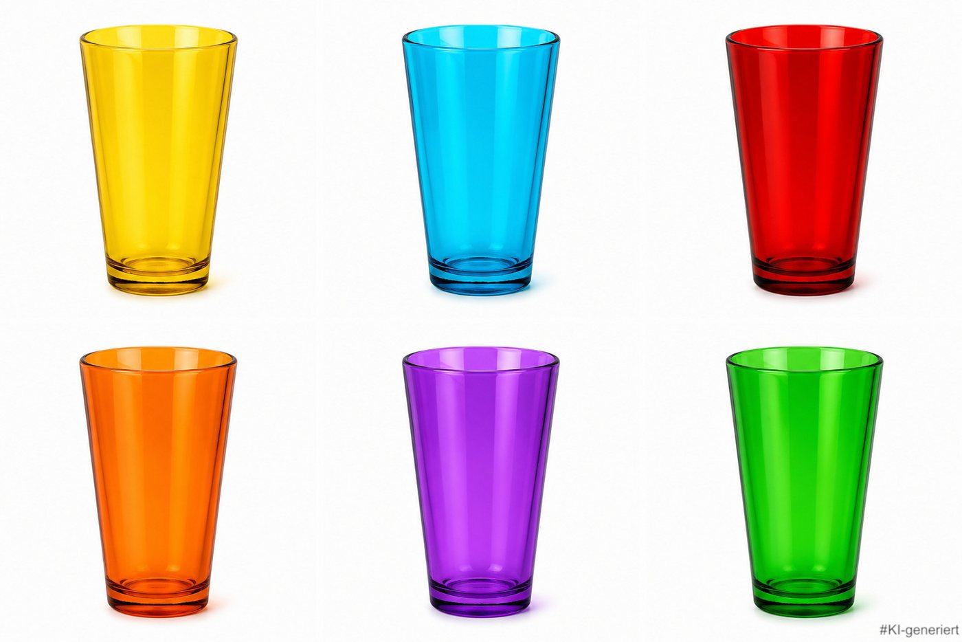 LAV Gläser-Set 6er Set á 320ml, 6 verschiedene Farben, spülmaschinengeeignet – Bild 2 von 5