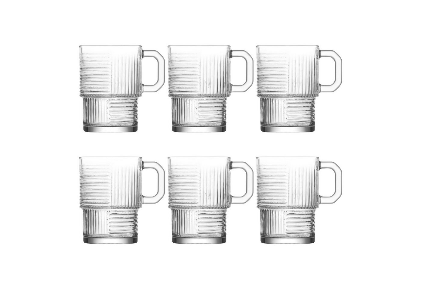 LAV Gläser-Set Helen Tee-Set, Glasbecher, 6-tlg., Glas, 6er Set, 270ml, ideal für Tee und Heißgetränke – Bild 2 von 5