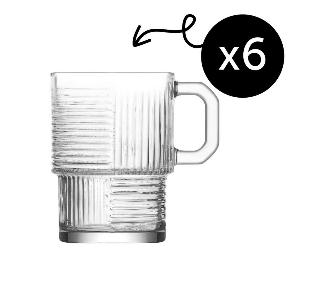 LAV Gläser-Set Helen Tee-Set, Glasbecher, 6-tlg., Glas, 6er Set, 270ml, ideal für Tee und Heißgetränke – Bild 4 von 5