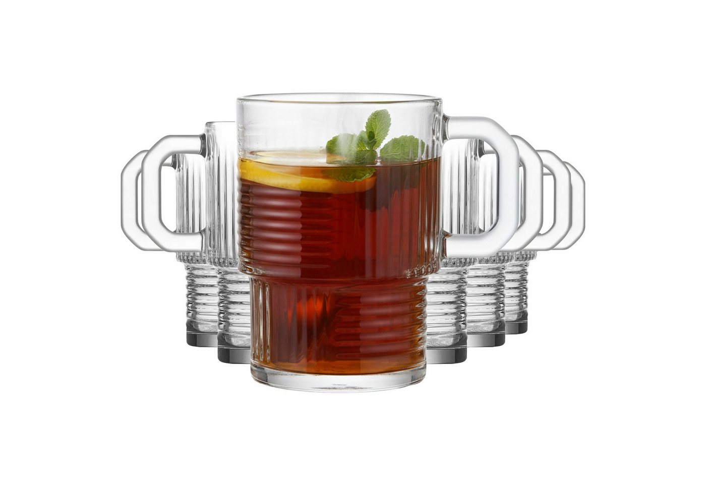 LAV Gläser-Set Helen Tee-Set, Glasbecher, 6-tlg., Glas, 6er Set, 270ml, ideal für Tee und Heißgetränke – Bild 5 von 5