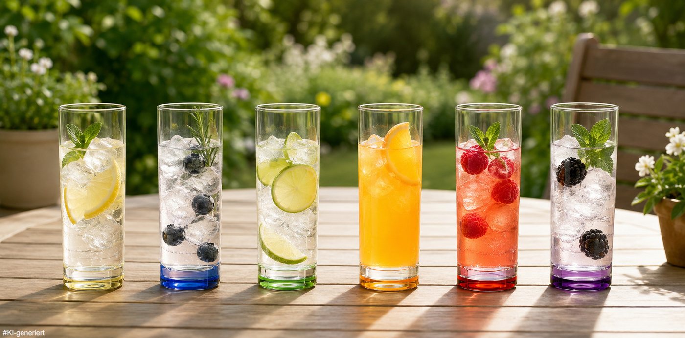 LAV Gläser-Set Longdrink 6 Stück farblich sortiert – Bild 4 von 4