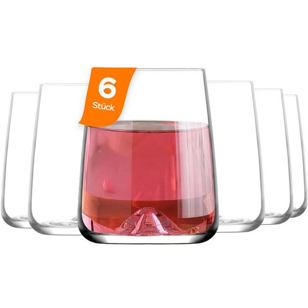 LAV Gläser-Set Terra Weinglas, 6-tlg., Glas, 6er-Set, 475ml, Ideal für kalte Getränke & dekorative Zwecke