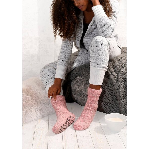 Lavana ABS-Socken Damen Stoppersocken, Anti Rutsch, Wollsocken, (Packung, 1-Paar, Gr. 35-38 bis 39-42) Haussocken mit rutschfester Sohle