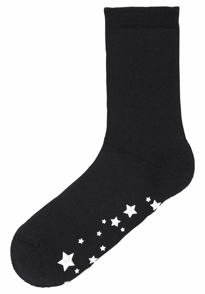 Lavana ABS-Socken Damensocken Noppensocken (Packung, 3-Paar, Gr. 35-38 bis 39-42) mit Antirutschsohle im Sterndesign – Bild 4 von 5