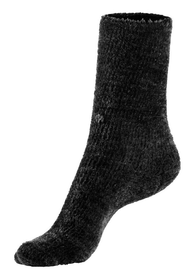 Lavana Kuschelsocken Flauschige, Kuschel Schlafsocken, Haussocken (Packung, 5-Paar) Bettsocken aus weichem, leicht glänzendem Chenillegarn – Bild 5 von 5
