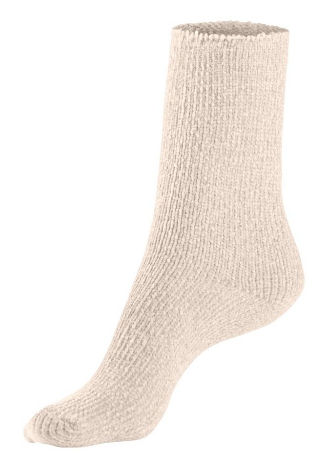 Lavana Kuschelsocken Flauschige, Kuschel Schlafsocken, Haussocken (Packung, 5-Paar) Bettsocken aus weichem, leicht glänzendem Chenillegarn – Bild 3 von 5