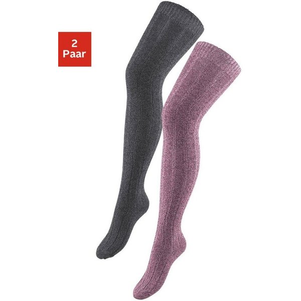 Lavana Overknees (Packung, 2-Paar) in Melangequalität