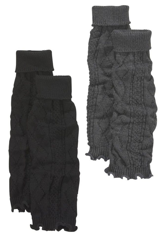 Lavana Stulpensocken gestrickte Beinstulpen, Beinwärmer für Ballett, Tanz und Sport (Packung, 2-Paar) mit Zopfstrickmuster – Bild 2 von 5