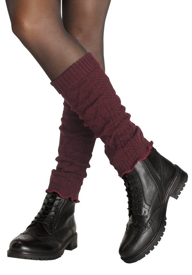 Lavana Stulpensocken gestrickte Beinstulpen, Beinwärmer für Ballett, Tanz und Sport (Packung, 2-Paar) mit Zopfstrickmuster – Bild 3 von 5