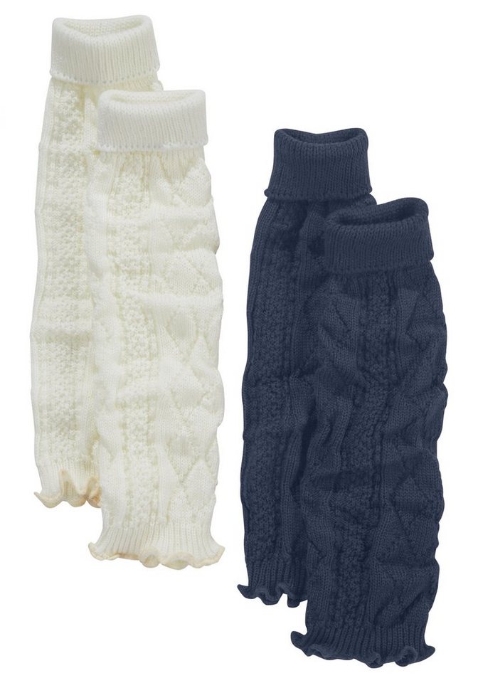 Lavana Stulpensocken gestrickte Beinstulpen, Beinwärmer für Ballett, Tanz und Sport (Packung, 2-Paar) mit Zopfstrickmuster – Bild 2 von 5