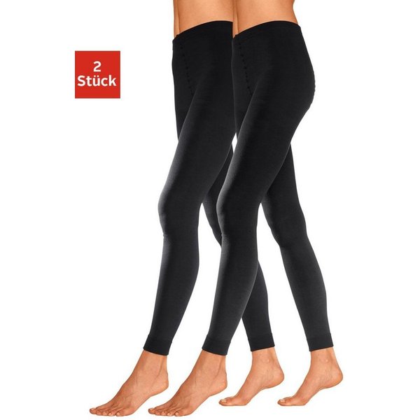 Lavana Thermoleggings (2er-Pack) innen leicht angeraut