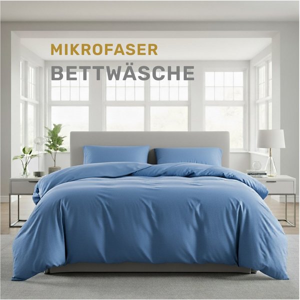 Lavea Bettwäsche Mikrofaser Bettwäsche-Sets mit Kissenbezügen und Bettbezügen, 2 teilig, Bettbezug und Kissenbezug mit Reißverschluss, weich, hypoallergen