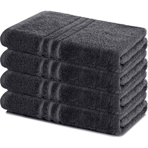 Lavea Duschtücher 4er Set Duschtuch 70 x 140 cm, Elena Frottee Handtücher, (Set, 4-St), Dusch-Handtuch, 500 g/m² Frottier, weich & saugstark, pflegeleicht