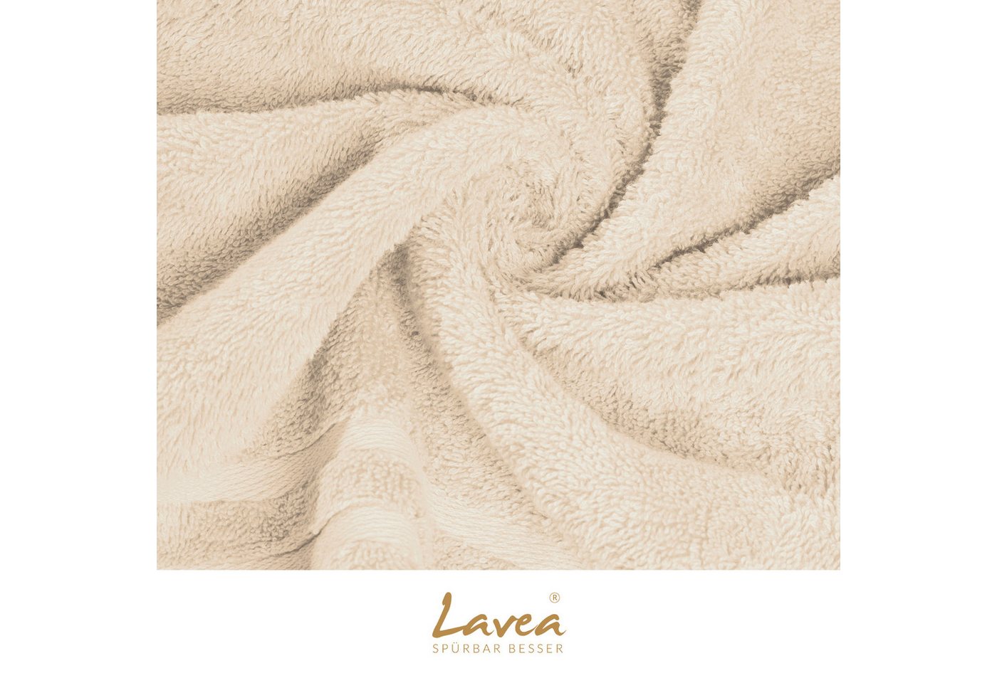 Lavea Gästehandtücher 30x50 cm, 10er Set Gästehandtuch, Elena-Frottee Handtuch, Gästetuch, (Set, 10-St), 500 g/m² Frottier, weich & saugstark, pflegeleicht – Bild 5 von 5