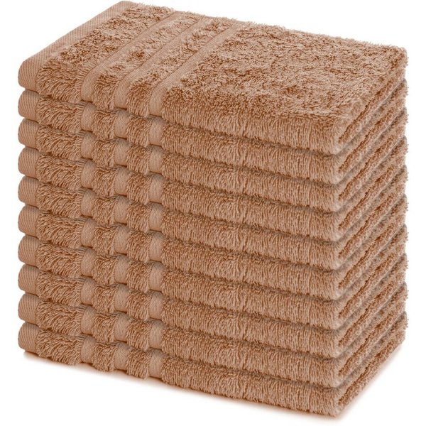 Lavea Gästehandtücher 30x50 cm, 10er Set Gästehandtuch, Elena-Frottee Handtuch, Gästetuch, (Set, 10-St), 500 g/m² Frottier, weich & saugstark, pflegeleicht