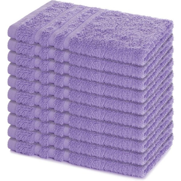 Lavea Gästehandtücher 30x50 cm, 10er Set Gästehandtuch, Elena-Frottee Handtuch, Gästetuch, (Set, 10-St), 500 g/m² Frottier, weich & saugstark, pflegeleicht