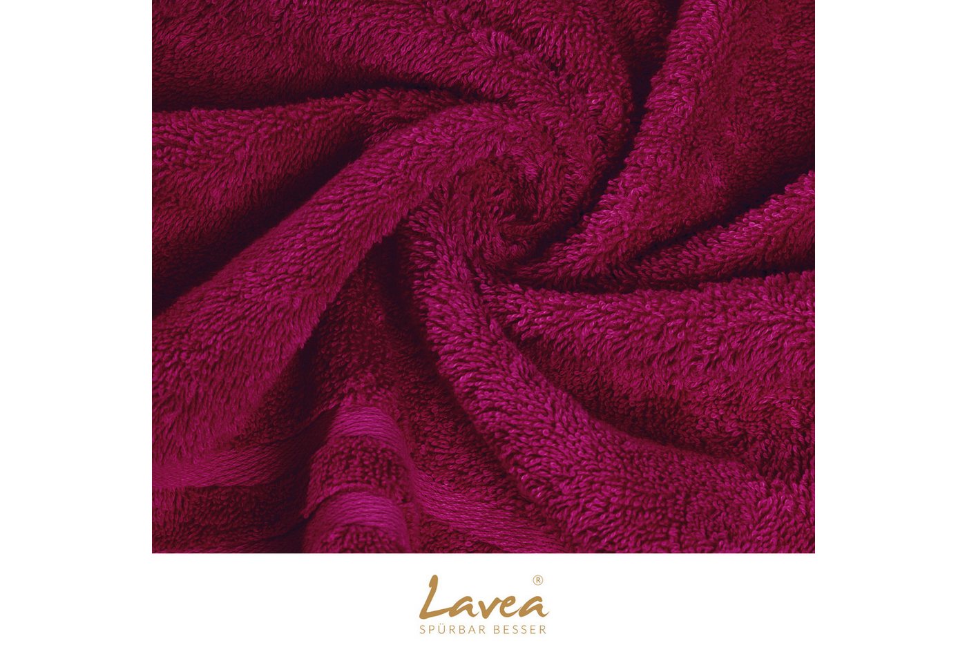 Lavea Handtuch Set Elena, Duschtücher, Handtücher, Gästetücher, Waschhandschuhe, 100% Baumwolle (Set, 10-St), Frottierserie, weich & saugstark, pflegeleicht, 50 – Bild 5 von 5