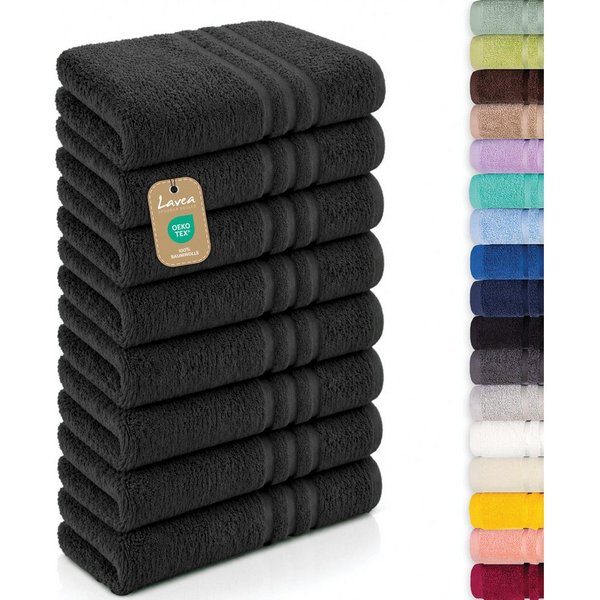 Lavea Handtücher 8er Handtuch Set 50x100 cm, Sporthandtuch, Badetuch, (Frottierserie Elena), Saugstarke & weiche Gästetücher, Handtuch Set