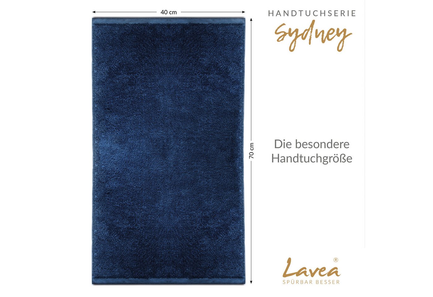 Lavea Handtücher Sydney Serie Handtuch oder Duschtuch Set, (4-St), 500 g/m² Frottier, weich & saugstark, pflegeleicht – Bild 4 von 5