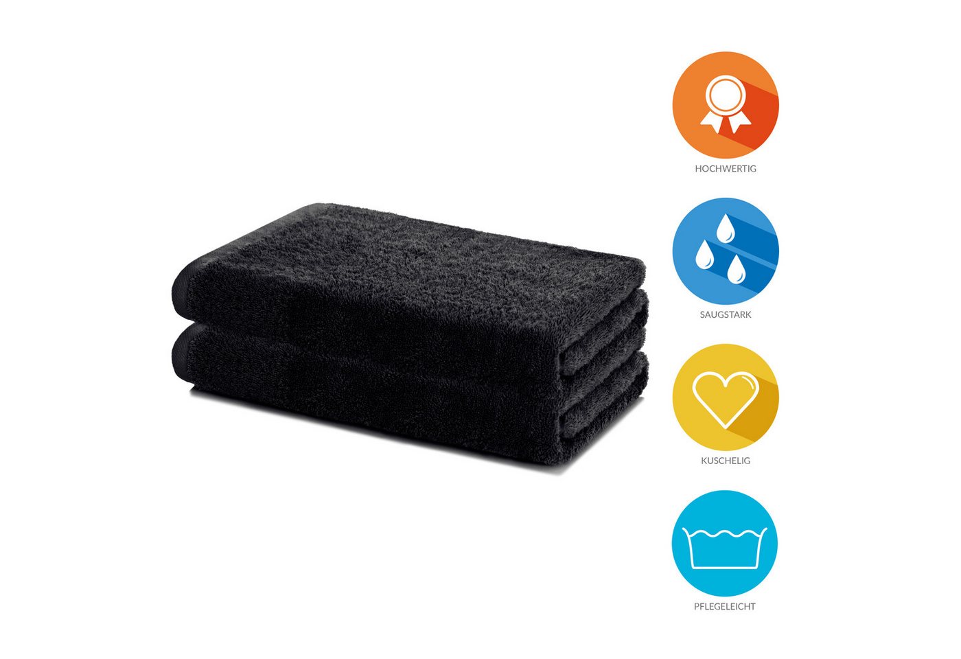 Lavea Handtücher Sydney Serie Handtuch oder Duschtuch Set, (2-St), 500 g/m² Frottier, weich & saugstark, pflegeleicht – Bild 2 von 5