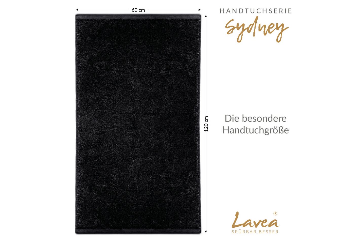 Lavea Handtücher Sydney Serie Handtuch oder Duschtuch Set, (2-St), 500 g/m² Frottier, weich & saugstark, pflegeleicht – Bild 4 von 5