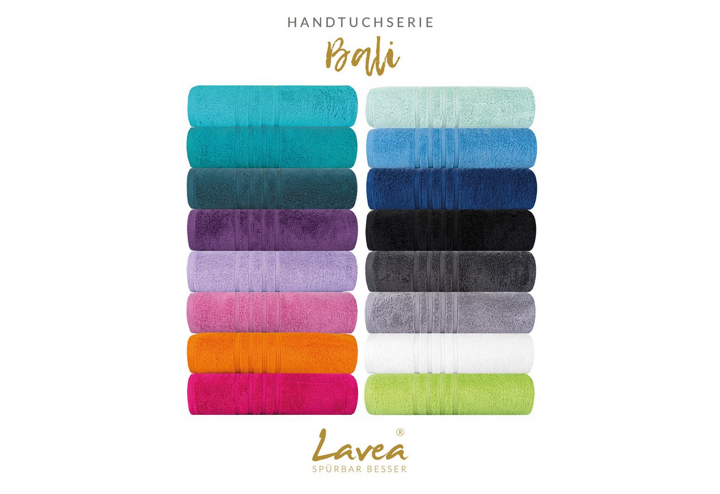 Lavea Seiftuch Bali Seiftücher, Waschlappen Frottee 30x30 cm, Weiches Bio-Baumwollfrottee (Set, 6-St), kleine Handtücher, Handtuch-Set, GOTS-zertifiziert, 500g/ – Bild 4 von 5