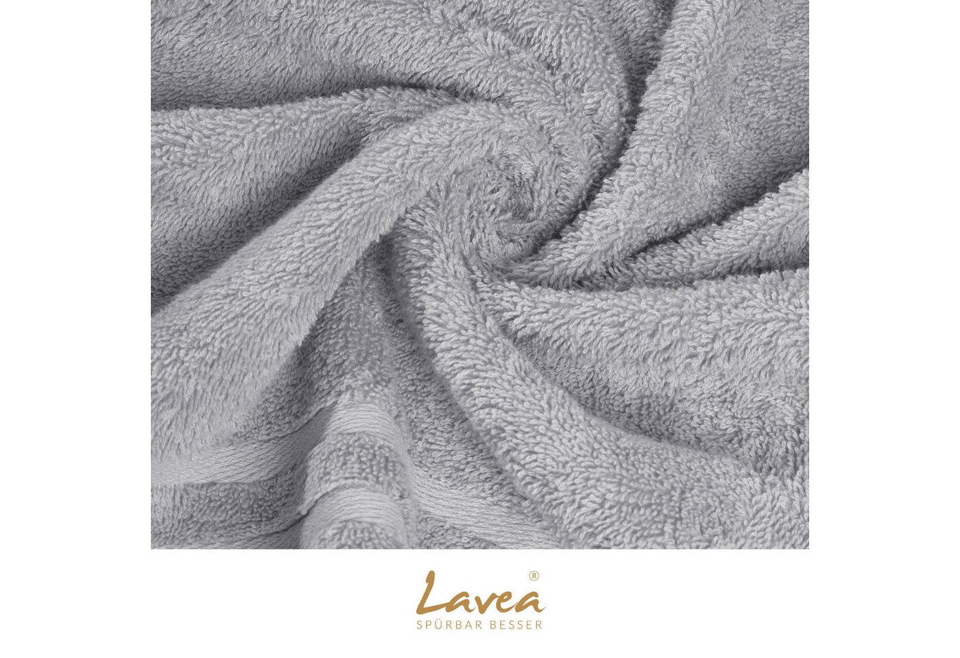 Lavea Waschhandschuh 20er Set Waschhandschuhe, 15 x 21 cm, Elena-Frottierserie, Waschlappen, (20-St), 500 g/m² Frottier, weich & saugstark, pflegeleicht – Bild 5 von 5