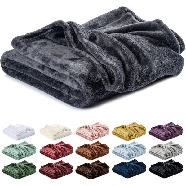 Wohndecke Kuscheldecke, Fleecedecke, Wolldecke flauschig und weich, Lavea, Sofadecke, Atmungsaktiv & Hautfreundlich, Decke