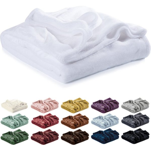 Wohndecke Kuscheldecke, Fleecedecke, Wolldecke flauschig und weich, Lavea, Sofadecke, Atmungsaktiv & Hautfreundlich, Decke
