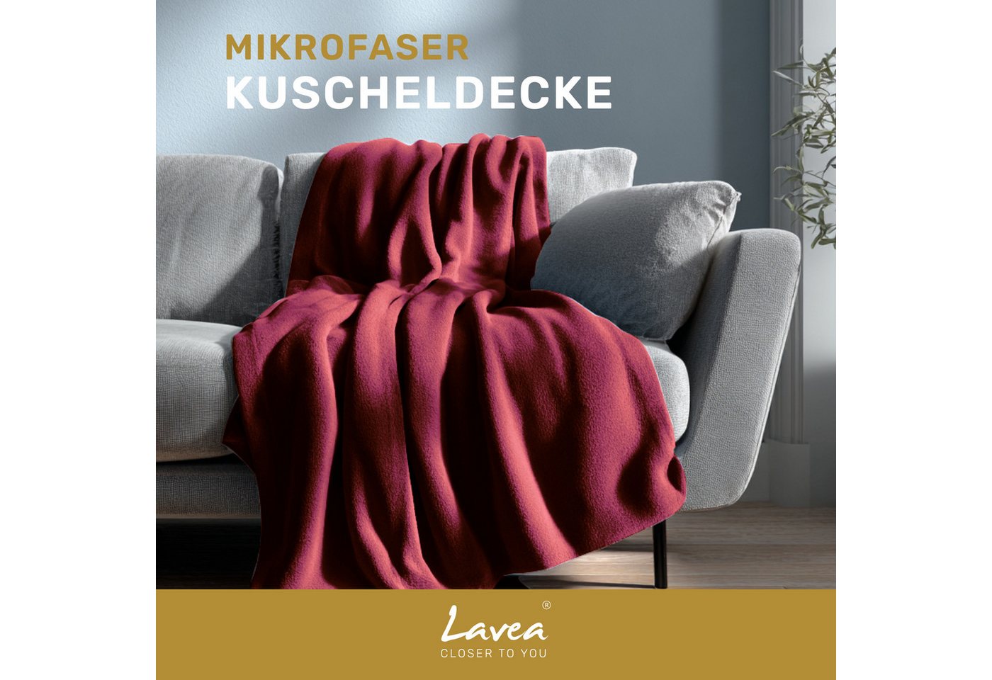 Wohndecke Kuscheldecke, Fleecedecke, Wolldecke flauschig und weich, Lavea, Sofadecke, Atmungsaktiv & Hautfreundlich, Decke – Bild 2 von 5