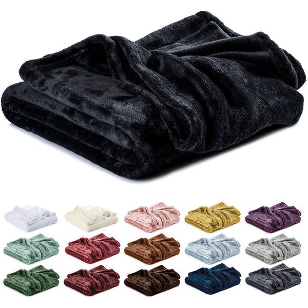 Wohndecke Kuscheldecke, Fleecedecke, Wolldecke flauschig und weich, Lavea, Sofadecke, Atmungsaktiv & Hautfreundlich, Decke