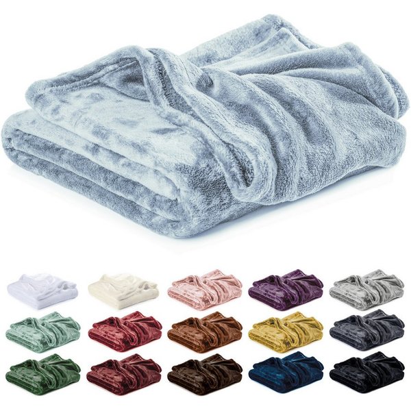 Wohndecke Kuscheldecke, Fleecedecke, Wolldecke flauschig und weich, Lavea, Sofadecke, Atmungsaktiv & Hautfreundlich, Decke