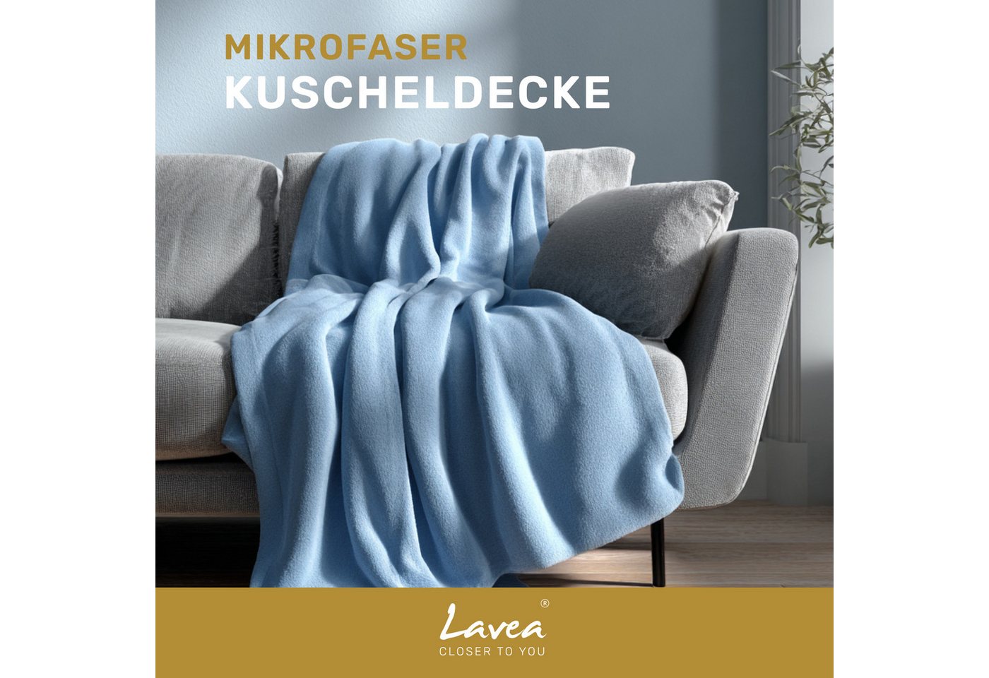 Wohndecke Kuscheldecke, Fleecedecke, Wolldecke flauschig und weich, Lavea, Sofadecke, Atmungsaktiv & Hautfreundlich, Decke – Bild 2 von 5