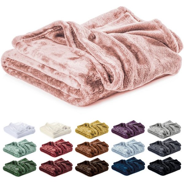 Wohndecke Kuscheldecke, Fleecedecke, Wolldecke flauschig und weich, Lavea, Sofadecke, Atmungsaktiv & Hautfreundlich, Decke