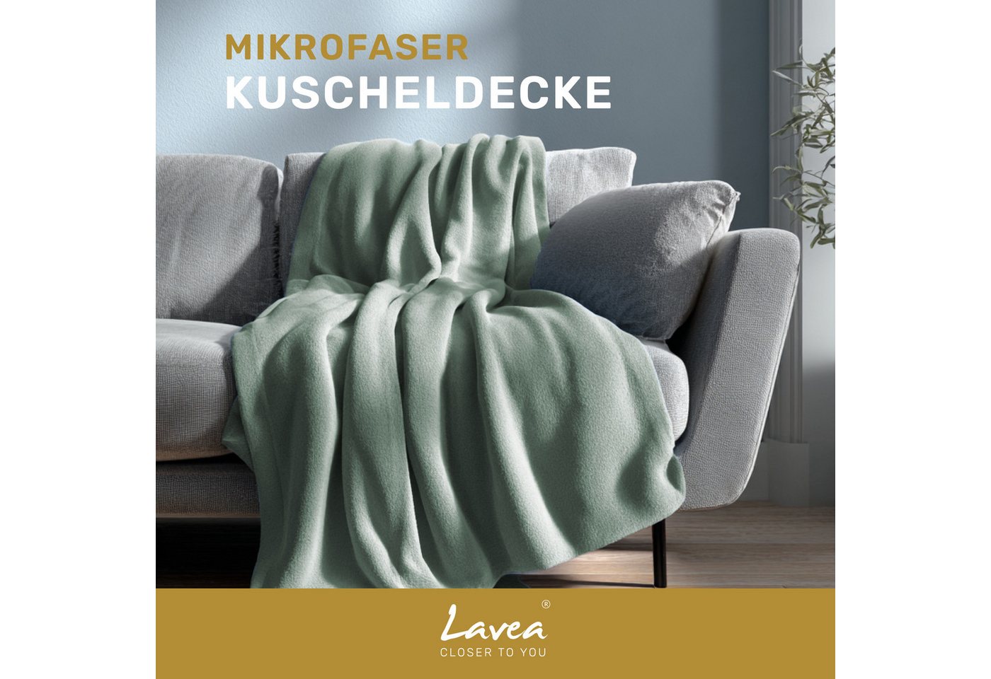 Wohndecke Kuscheldecke, Fleecedecke, Wolldecke flauschig und weich, Lavea, Sofadecke, Atmungsaktiv & Hautfreundlich, Decke – Bild 2 von 5
