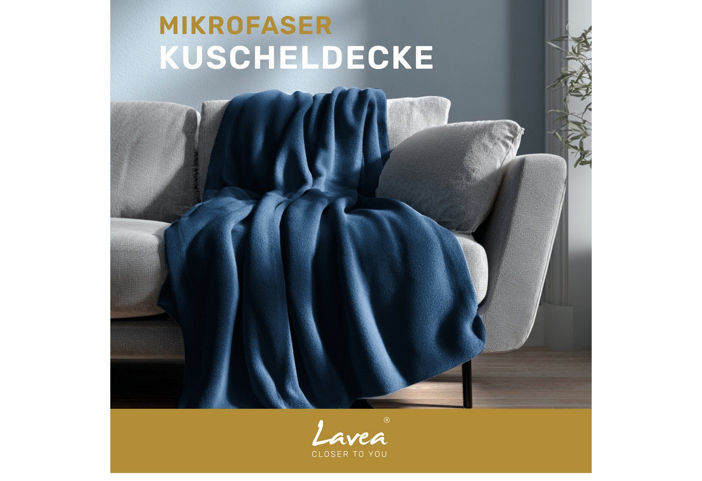 Wohndecke Kuscheldecke, Fleecedecke, Wolldecke flauschig und weich, Lavea, Sofadecke, Atmungsaktiv & Hautfreundlich, Decke – Bild 2 von 5